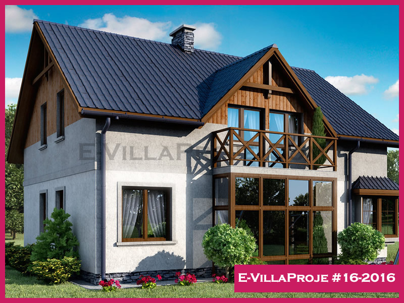 195 m² 2 Katlı (Dubleks) 5+1 Modern Çelik Yapı Villa (Ev Villa Proje #16 - 2016) Cephe Görünümü ve Kat Planı