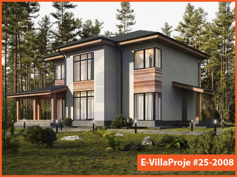 CYV-25-2008 195 m2 5+1 2 Katlı (Dubleks) Çelik Yapı Villa Modeli