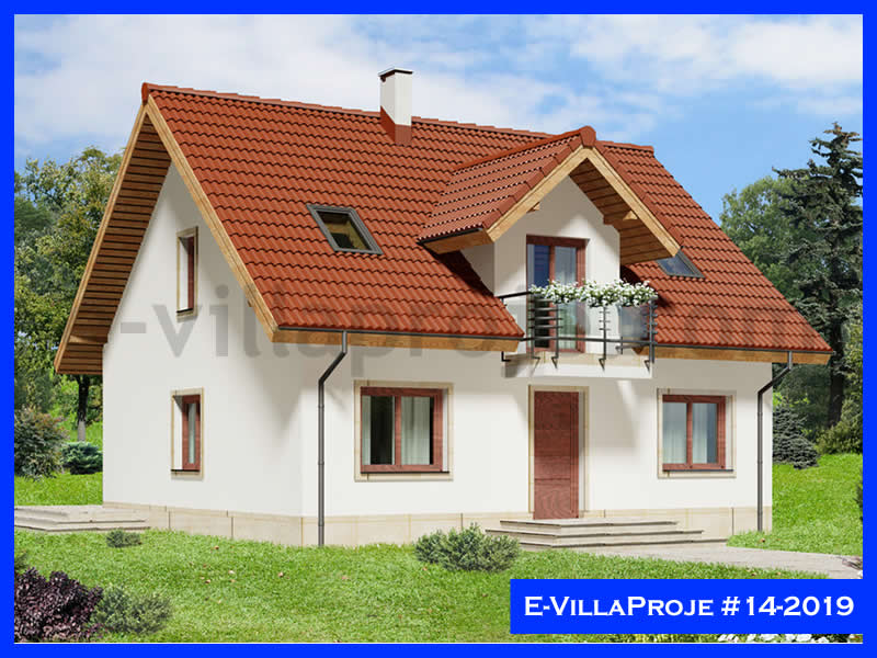 199 m² 2 Katlı (Dubleks) 5+1 Özel Tasarım  Proje Çelik Yapı Villa (Ev Villa Proje #14 - 2019) Cephe Görünümü ve Kat Planı