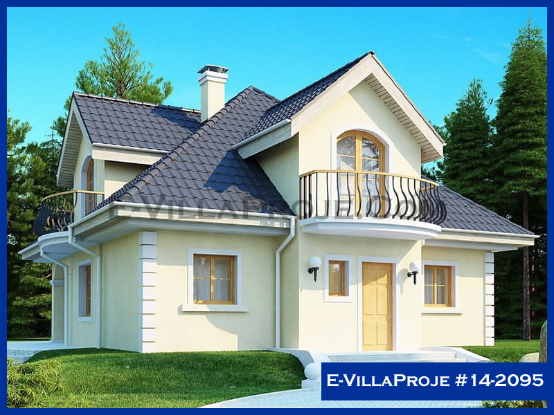 200 m² 2 Katlı (Dubleks) 5+1 Çiftlik Çelik Yapı Villa (Ev Villa Proje #14 - 2095) Cephe Görünümü ve Kat Planı