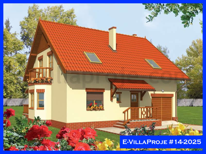205 m² 2 Katlı (Dubleks) 5+1 Özel Tasarım  Proje Çelik Yapı Villa (Ev Villa Proje #14 - 2025) Cephe Görünümü ve Kat Planı