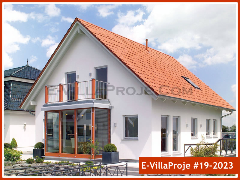 206 m² 2 Katlı (Dubleks) 5+1 Amerikan Çelik Yapı Villa (Ev Villa Proje #19 - 2023) Cephe Görünümü ve Kat Planı