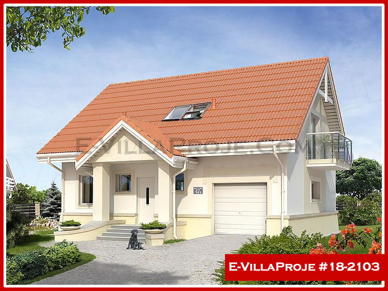 206 m² 2 Katlı (Dubleks) 5+1 Şehir Tarzı lar Çelik Yapı Villa (Ev Villa Proje #18 - 2103) Cephe Görünümü ve Kat Planı