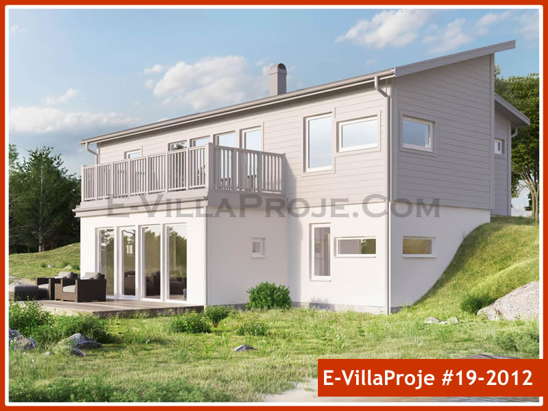 213 m² 2 Katlı (Dubleks) 5+1 Geleneksel Çelik Yapı Villa (Ev Villa Proje #19 - 2012) Cephe Görünümü ve Kat Planı