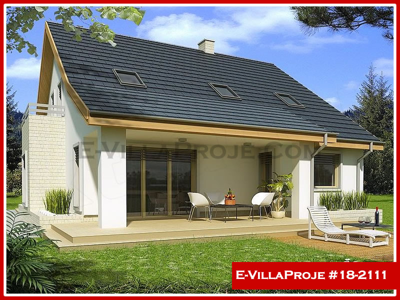 213 m² 2 Katlı (Dubleks) 5+1 Şehir Tarzı lar Çelik Yapı Villa (Ev Villa Proje #18 - 2111) Cephe Görünümü ve Kat Planı