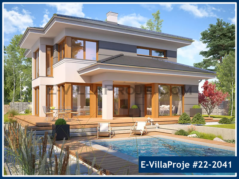 CYV-22-2041 218 m2 5+1 2 Katlı (Dubleks) Çelik Yapı Villa Modeli
