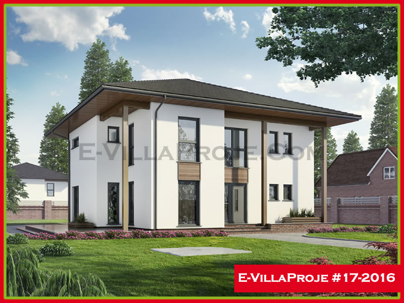 218 m² 2 Katlı (Dubleks) 5+1 Özel Tasarım  Proje Çelik Yapı Villa (Ev Villa Proje #17 - 2016) Cephe Görünümü ve Kat Planı