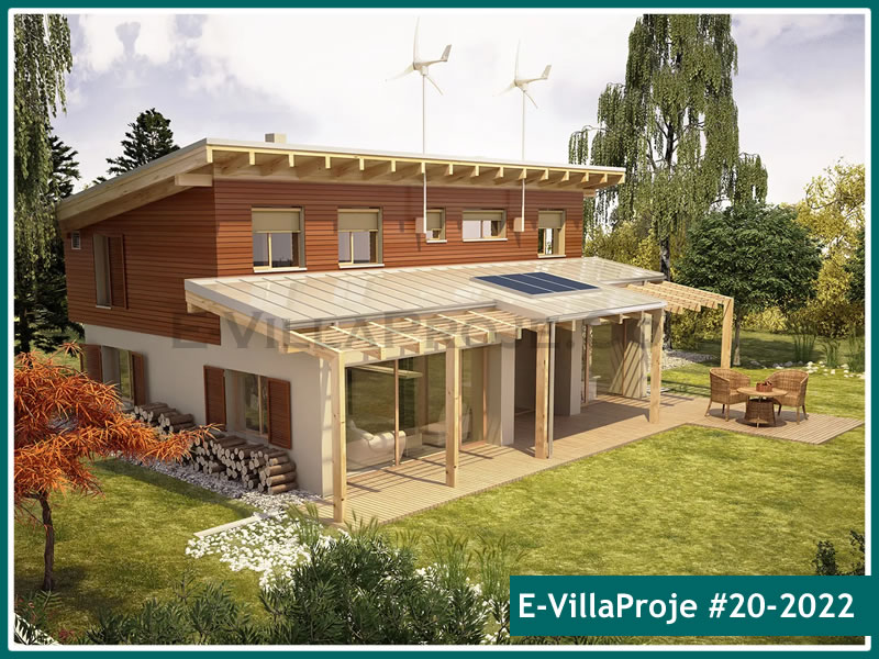 218 m² 2 Katlı (Dubleks) 5+1 Özel Tasarım  Proje Çelik Yapı Villa (Ev Villa Proje #20 - 2022) Cephe Görünümü ve Kat Planı