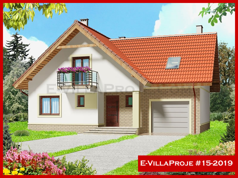 219 m² 2 Katlı (Dubleks) 5+1 Taş Çelik Yapı Villa (Ev Villa Proje #15 - 2019) Cephe Görünümü ve Kat Planı