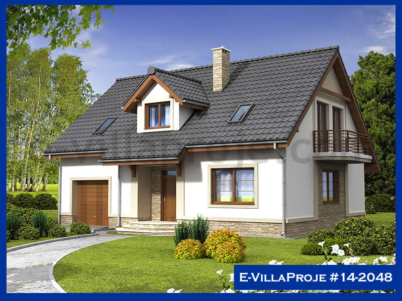 220 m² 2 Katlı (Dubleks) 5+1 Özel Tasarım  Proje Çelik Yapı Villa (Ev Villa Proje #14 - 2048) Cephe Görünümü ve Kat Planı