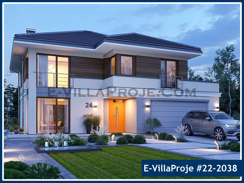 CYV-22-2038 222 m2 5+1 2 Katlı (Dubleks) Çelik Yapı Villa Modeli