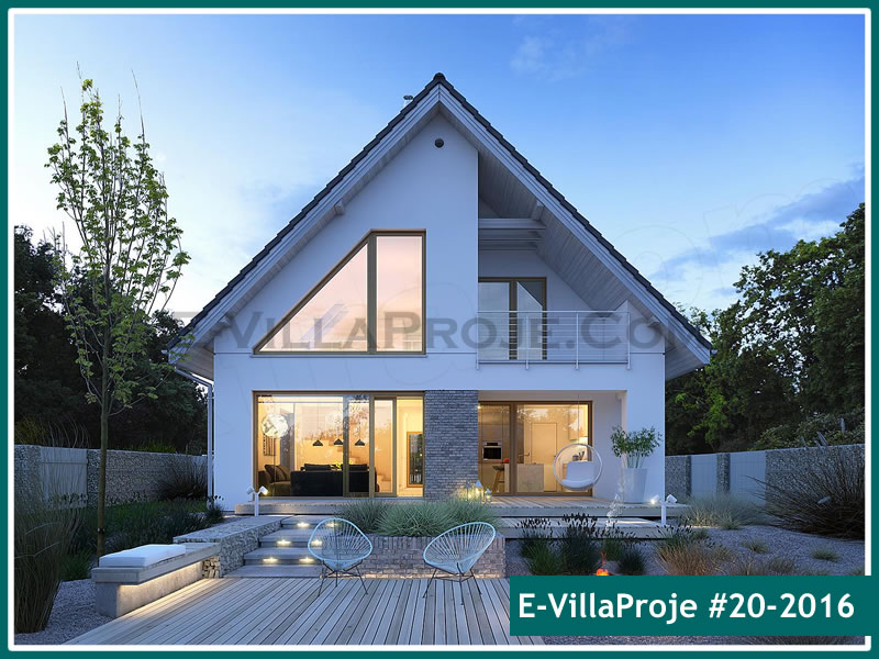 226 m² 2 Katlı (Dubleks) 5+1 Modern Çelik Yapı Villa (Ev Villa Proje #20 - 2016) Cephe Görünümü ve Kat Planı