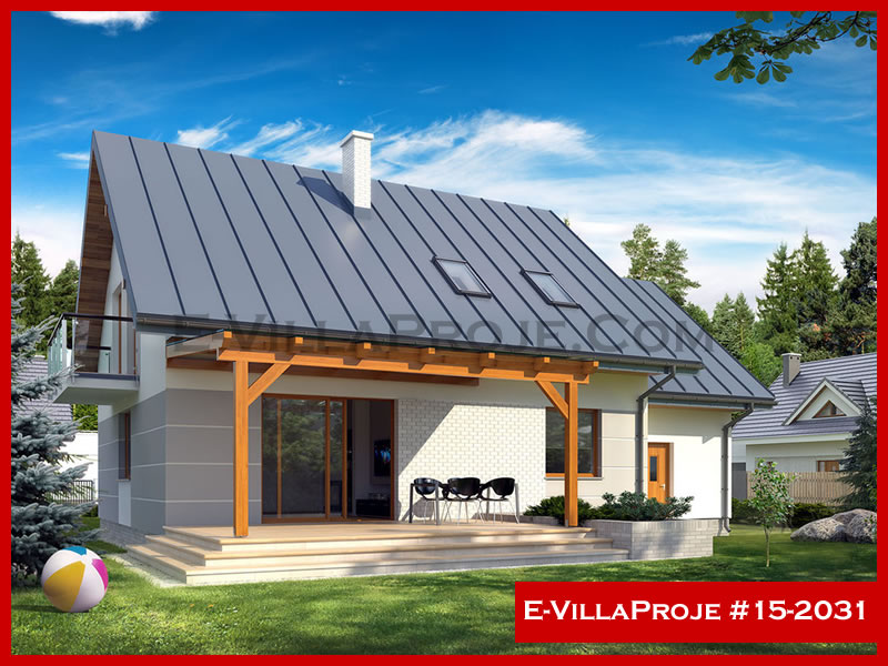 230 m² 2 Katlı (Dubleks) 5+1 Amerikan Çelik Yapı Villa (Ev Villa Proje #15 - 2031) Cephe Görünümü ve Kat Planı