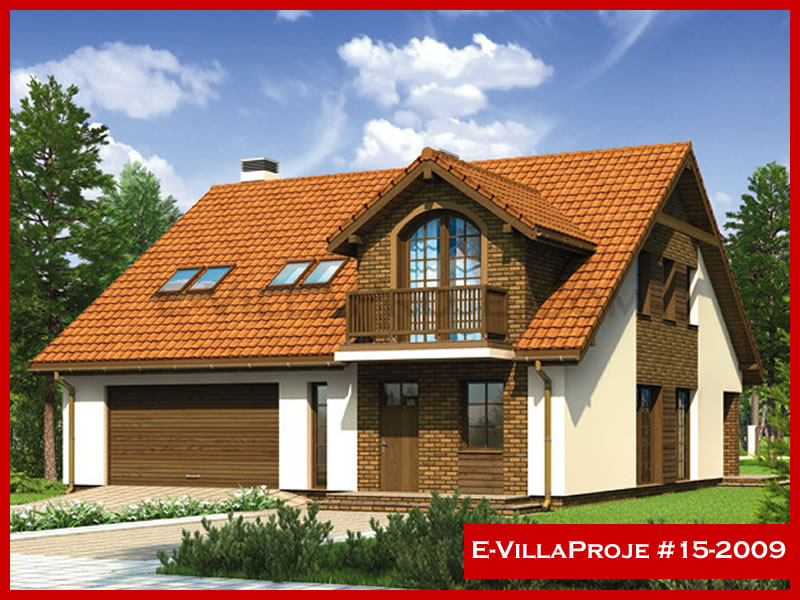 235 m² 2 Katlı (Dubleks) 5+1 Akdeniz Çelik Yapı Villa (Ev Villa Proje #15 - 2009) Cephe Görünümü ve Kat Planı