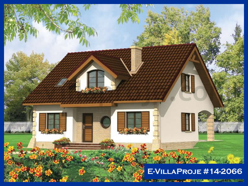 236 m² 2 Katlı (Dubleks) 5+1 Amerikan Çelik Yapı Villa (Ev Villa Proje #14 - 2066) Cephe Görünümü ve Kat Planı