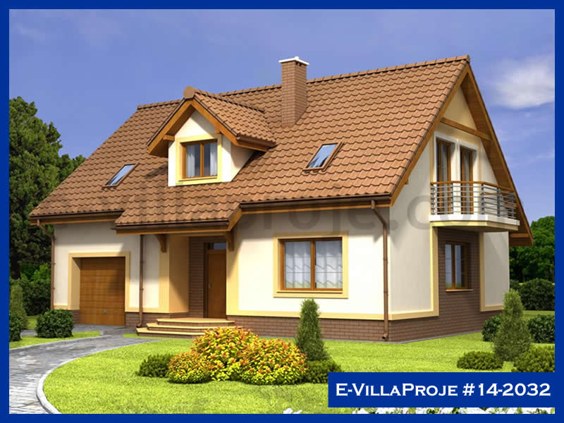 242 m² 2 Katlı (Dubleks) 5+1 Özel Tasarım  Proje Çelik Yapı Villa (Ev Villa Proje #14 - 2032) Cephe Görünümü ve Kat Planı