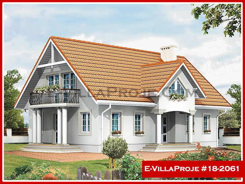 249 m² 2 Katlı (Dubleks) 5+1 Amerikan Çelik Yapı Villa (Ev Villa Proje #18 - 2061) Cephe Görünümü ve Kat Planı