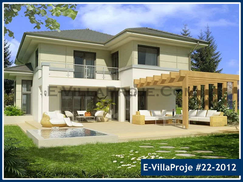 251 m² 2 Katlı (Dubleks) 5+1 Ekonomik Çelik Yapı Villa (Ev Villa Proje #22 - 2012) Cephe Görünümü ve Kat Planı