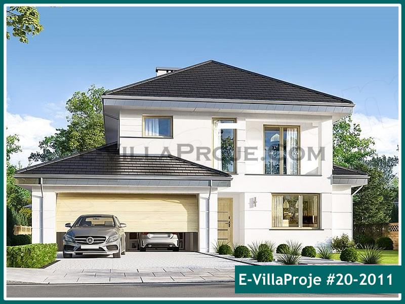 257 m² 2 Katlı (Dubleks) 5+1 Modern Çelik Yapı Villa (Ev Villa Proje #20 - 2011) Cephe Görünümü ve Kat Planı
