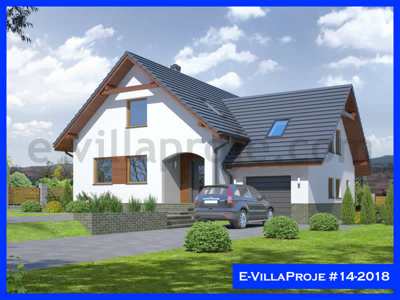 259 m² 2 Katlı (Dubleks) 5+1 Özel Tasarım  Proje Çelik Yapı Villa (Ev Villa Proje #14 - 2018) Cephe Görünümü ve Kat Planı
