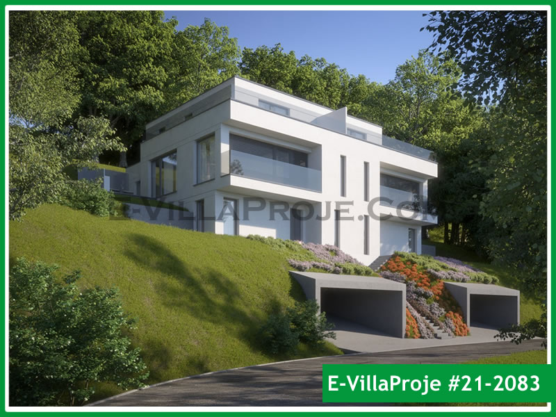 260 m² 3 Katlı (Dubleks) 5+1 İkiz Çelik Yapı Villa (Ev Villa Proje #21 - 2083) Cephe Görünümü ve Kat Planı