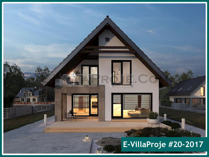 262 m² 2 Katlı (Dubleks) 5+1 Modern Çelik Yapı Villa (Ev Villa Proje #20 - 2017) Cephe Görünümü ve Kat Planı