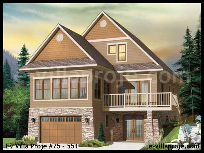 CYV-75-551 264 m2 5+1 3 Katlı (Dubleks) Çelik Yapı Villa Modeli