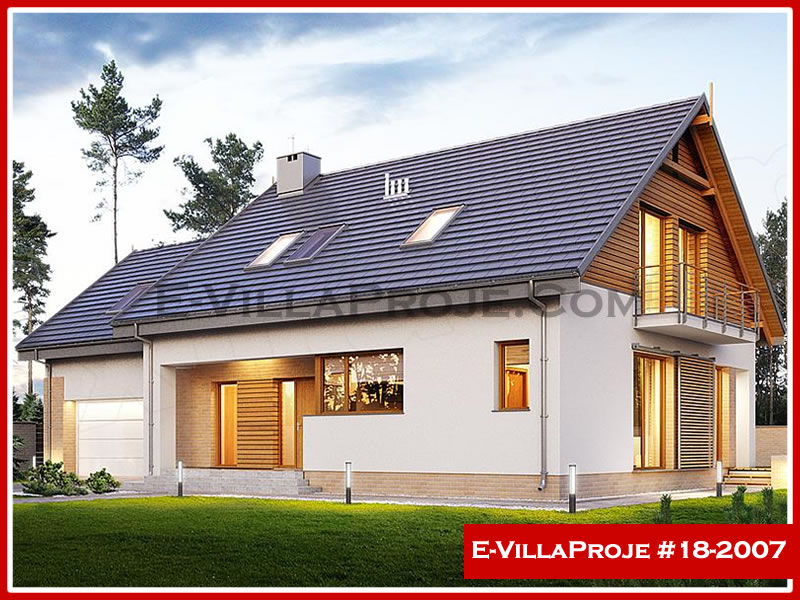 266 m² 2 Katlı (Dubleks) 5+1 Modern Çelik Yapı Villa (Ev Villa Proje #18 - 2007) Cephe Görünümü ve Kat Planı