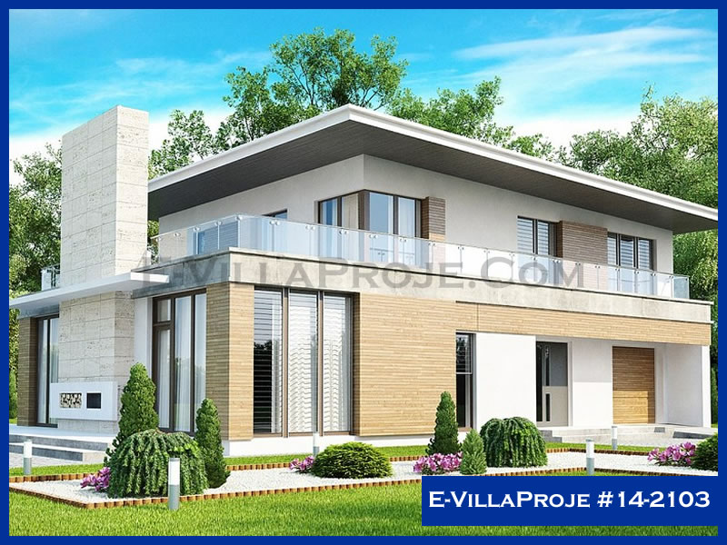 275 m² 2 Katlı (Dubleks) 5+1 Modern Çelik Yapı Villa (Ev Villa Proje #14 - 2103) Cephe Görünümü ve Kat Planı