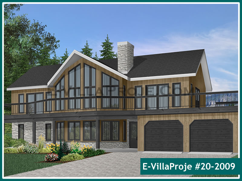 279 m² 2 Katlı (Dubleks) 5+1 Modern Çelik Yapı Villa (Ev Villa Proje #20 - 2009) Cephe Görünümü ve Kat Planı