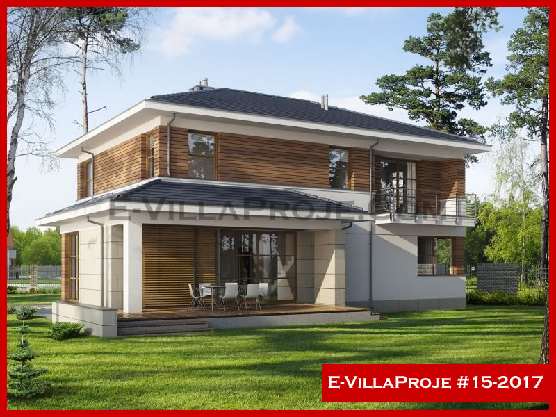 280 m² 2 Katlı (Dubleks) 5+1 Akdeniz Çelik Yapı Villa (Ev Villa Proje #15 - 2017) Cephe Görünümü ve Kat Planı