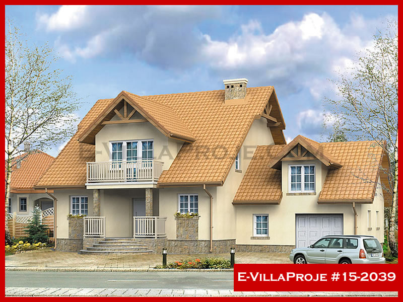 280 m² 2 Katlı (Dubleks) 5+1 Özel Tasarım  Proje Çelik Yapı Villa (Ev Villa Proje #15 - 2039) Cephe Görünümü ve Kat Planı