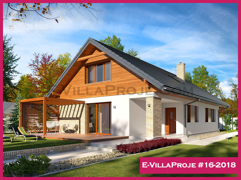 300 m² 2 Katlı (Dubleks) 5+1 Amerikan Çelik Yapı Villa (Ev Villa Proje #16 - 2018) Cephe Görünümü ve Kat Planı