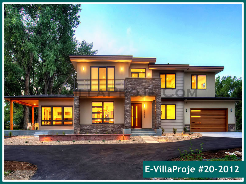 301 m² 2 Katlı (Dubleks) 5+1 Modern Çelik Yapı Villa (Ev Villa Proje #20 - 2012) Cephe Görünümü ve Kat Planı