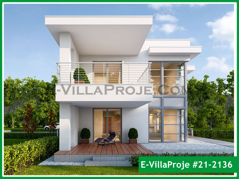304 m² 2 Katlı (Dubleks) 5+1 Modern Çelik Yapı Villa (Ev Villa Proje #21 - 2136) Cephe Görünümü ve Kat Planı
