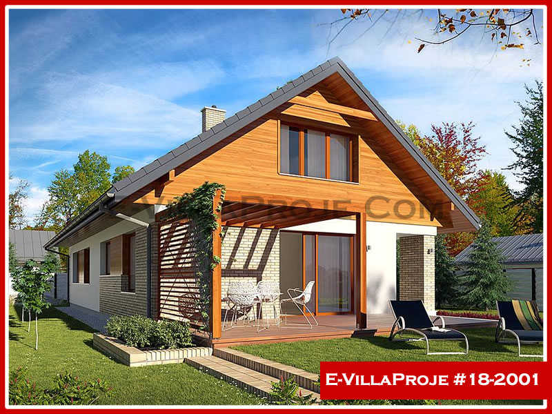 305 m² 2 Katlı (Dubleks) 5+1 Akdeniz Çelik Yapı Villa (Ev Villa Proje #18 - 2001) Cephe Görünümü ve Kat Planı