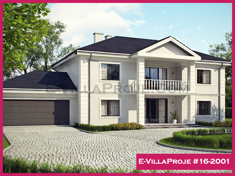 310 m² 2 Katlı (Dubleks) 5+1 Geleneksel Çelik Yapı Villa (Ev Villa Proje #16 - 2001) Cephe Görünümü ve Kat Planı