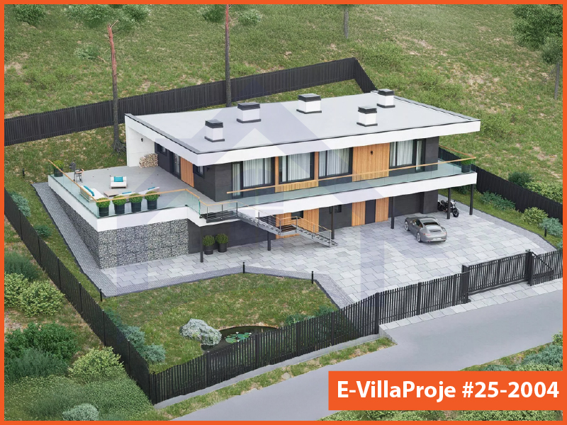 CYV-25-2004 406 m2 5+1 2 Katlı (Dubleks) Çelik Yapı Villa Modeli