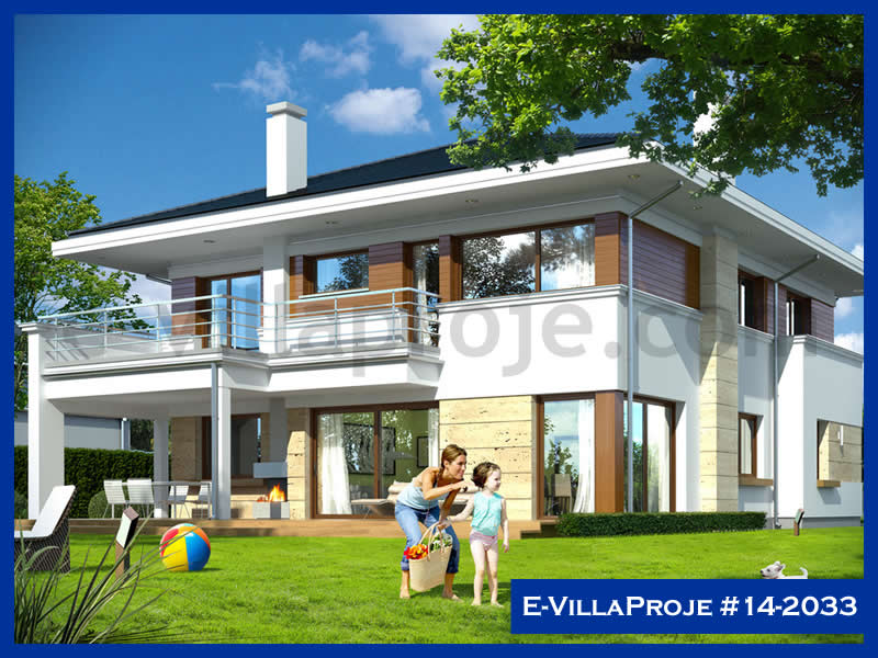 408 m² 2 Katlı (Dubleks) 5+1 Özel Tasarım  Proje Çelik Yapı Villa (Ev Villa Proje #14 - 2033) Cephe Görünümü ve Kat Planı