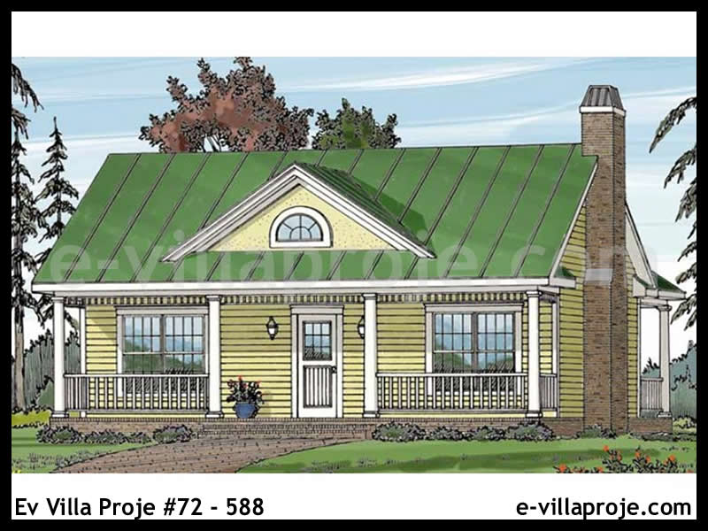 CYV-72-588 72 m2 2+1 Tek Katlı Çelik Yapı Villa Modeli