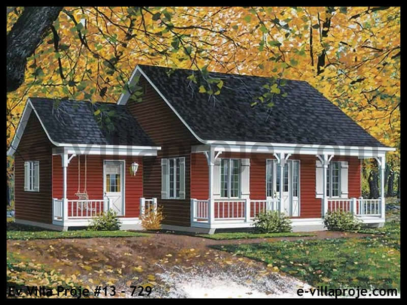 CYV-13-729 86 m2 2+1 Tek Katlı Çelik Yapı Villa Modeli